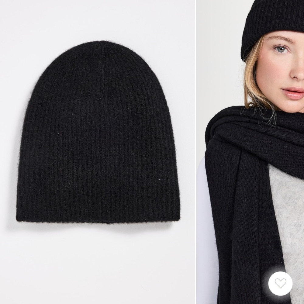 White & Warren Cashmere Plush Rib Beanie - Picture 3 of 5
